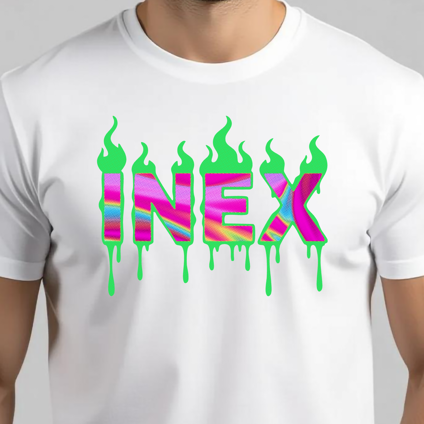 FIRE DRIP HOLOGRAPHIC T-SHIRT