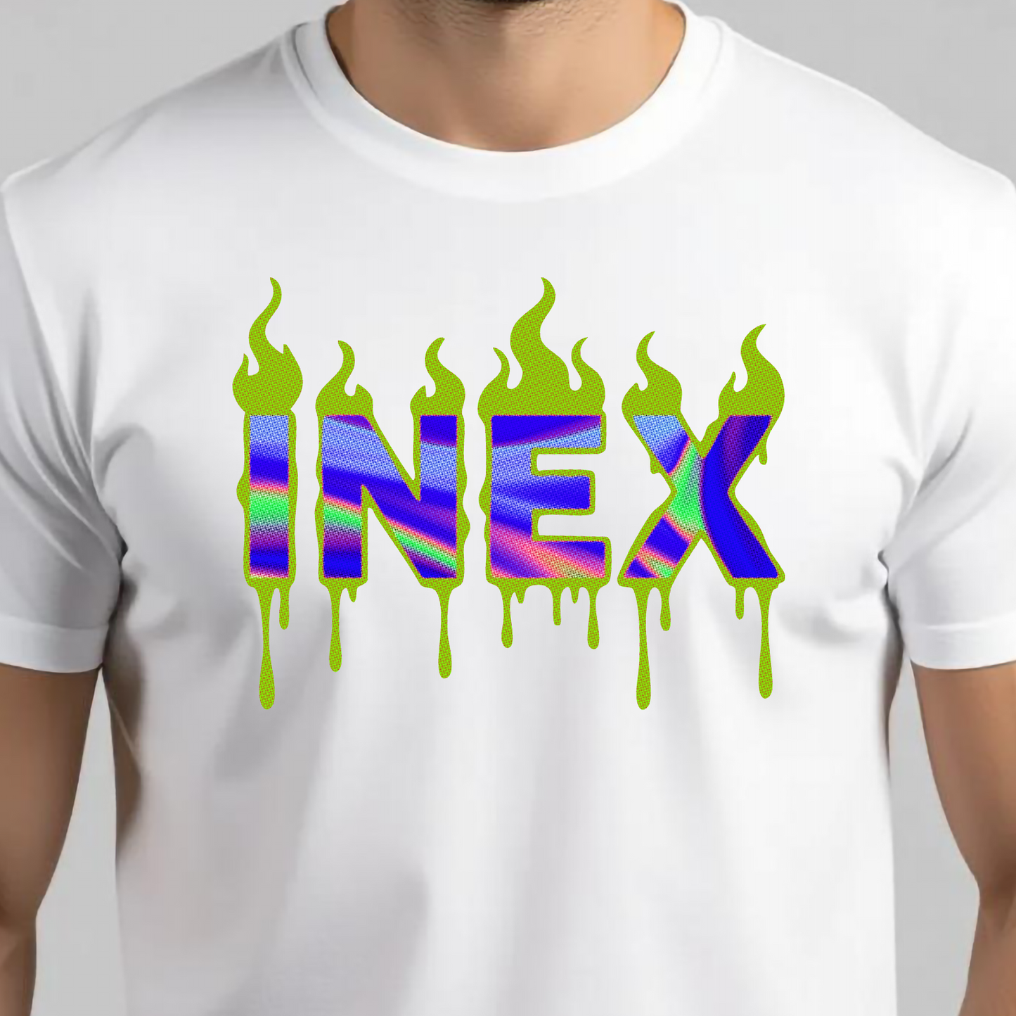 FIRE DRIP HOLOGRAPHIC T-SHIRT