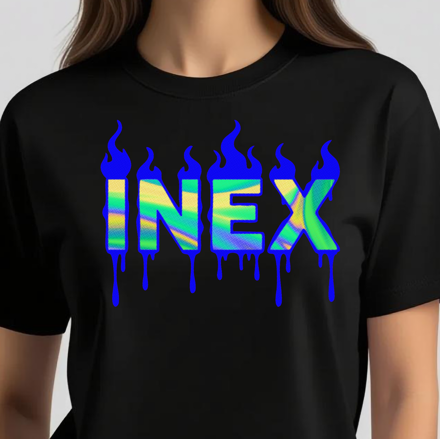 FIRE DRIP HOLOGRAPHIC T-SHIRT
