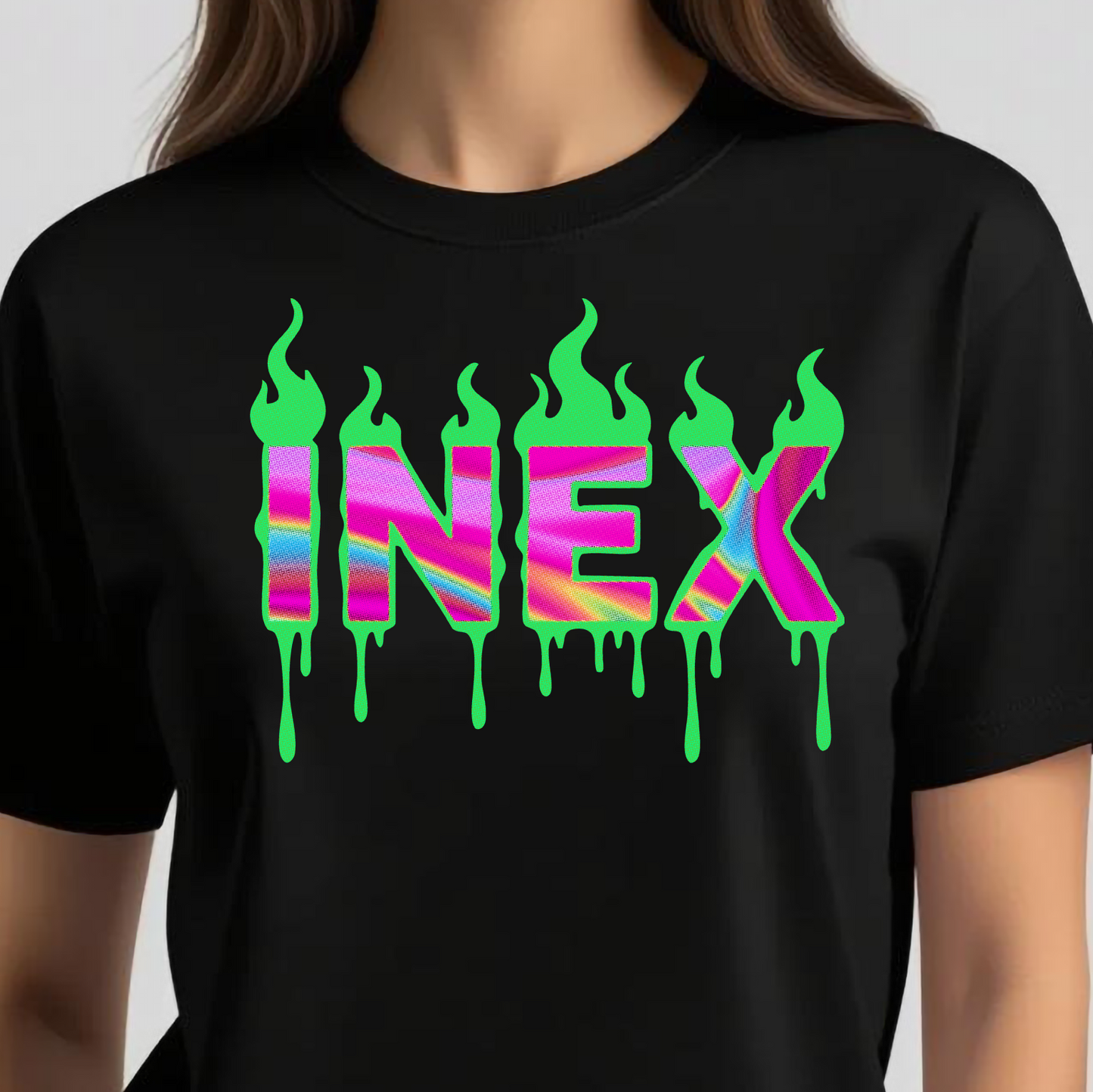 FIRE DRIP HOLOGRAPHIC T-SHIRT