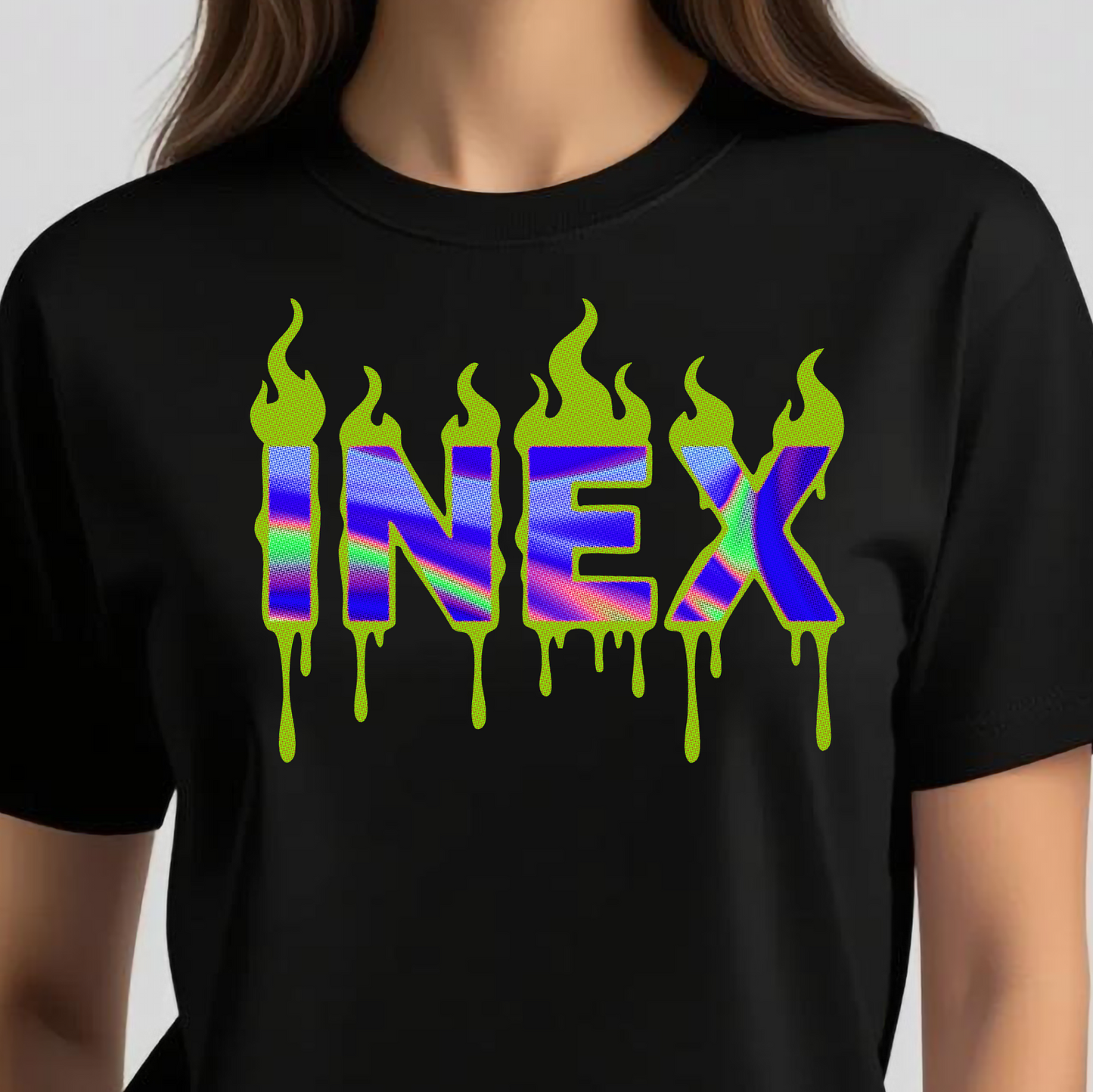 FIRE DRIP HOLOGRAPHIC T-SHIRT