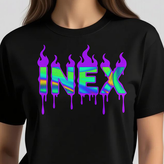 FIRE DRIP HOLOGRAPHIC T-SHIRT